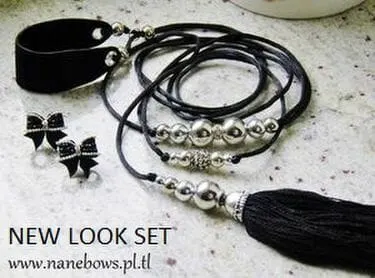 רצועה עבודת יד שחורה - NEW LOOK - NANE BOWS