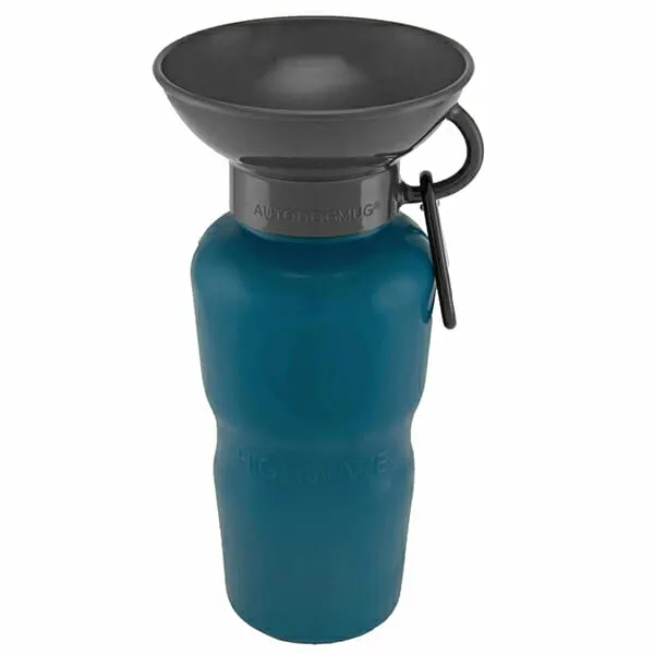 Highwave Auto Dog Mug Leaktight - בקבוק שתיה מתמלא בלחיצה - המקורי ! PACIFIC BLUE