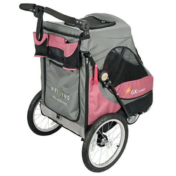 Petstro Safari - עגלה לכלבים 3 גלגלים Petstro 3-Wheel Buggy Grey/Pink - M, תמונה 2