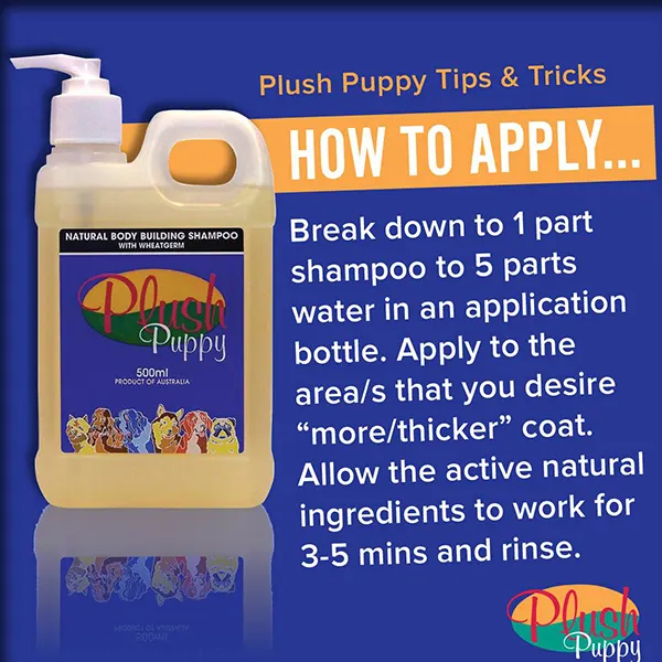 Plush Puppy - שמפו טבעי לעובי ונפח המכיל נבטי חיטה Natural Body Building Shampoo - Volume Increasing, תמונה 2