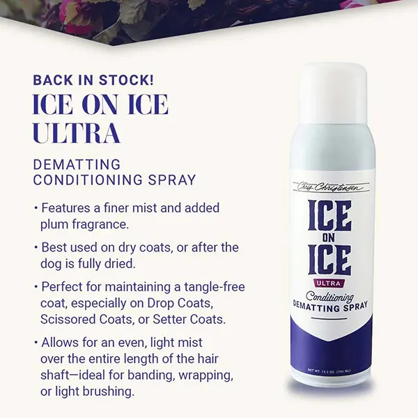 Chris Christensen - ספריי הברשה ופתיחת קשרים Ice on Ice Ultra Conditioning Dematting Spray, תמונה 2