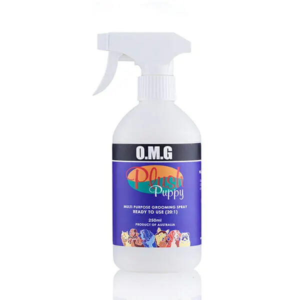 Plush Puppy - ספריי הברשה מוכן לשימוש דוחה עפר OMG Ready To Use Grooming Spray