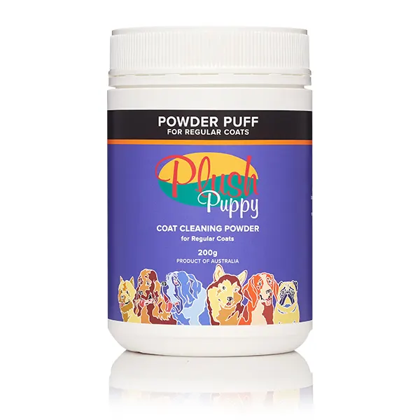 Plush Puppy - שמפו יבש באבקה לכל סוגי הפרוות Powder Puff Regular Bathing Alternative