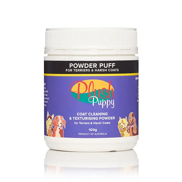 Plush Puppy - שמפו יבש באבקה לטריירים ופרוות פריכות Powder Puff Terrier Texturizing Powder