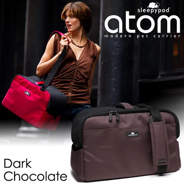 Sleepypod Atom - מנשא לכלבים וחתולים מורשה טיסה DARK CHOCOLATE, תמונה 2