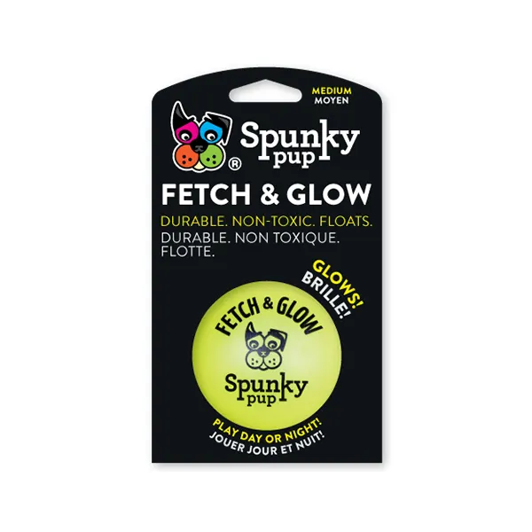Spunky Pup - צעצוע זריקה כדור זוהר בחושך FETCH & GLOW, תמונה 5
