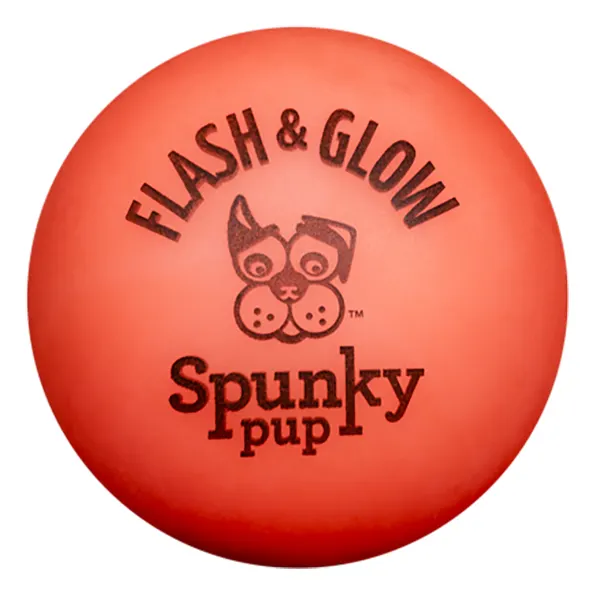 Spunky Pup - צעצוע כדור מהבהב זוהר בחושך, תמונה 2