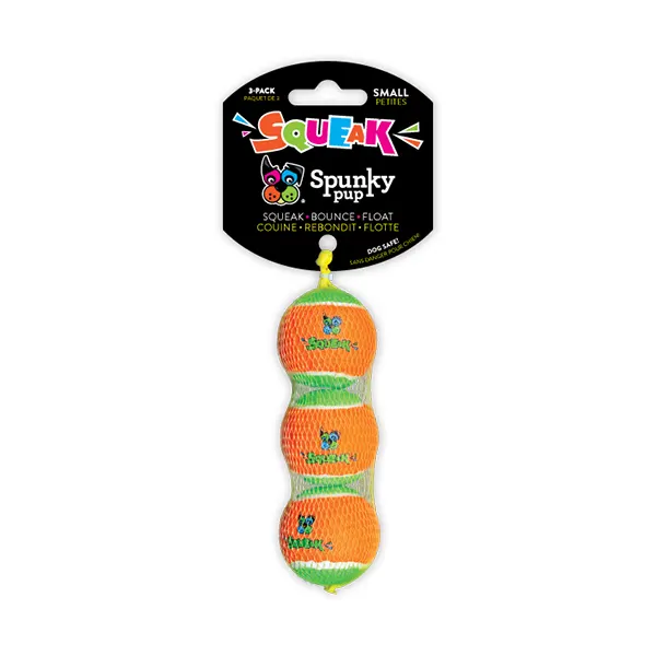 Spunky Pup - שלישיית כדורי טניס מצפצפים - שלושה גדלים, תמונה 3