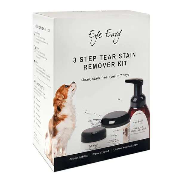 Eye Envy - קיט שלושת השלבים לניקוי כתמי הדמעות 3Step Tear Stain Remover Kit for Dogs, תמונה 4