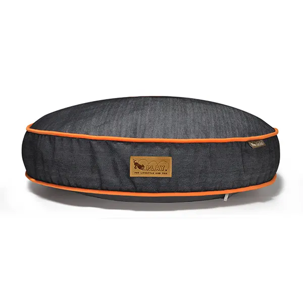 P.L.A.Y - מיטה עגולה ג'ינס / כתום ROUND BED - DENIM - ORANGE, תמונה 3