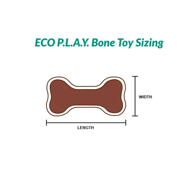 Pet Play - צעצוע בד בצורת עצם ג׳ינס - ECO Play Bone Denim, תמונה 2
