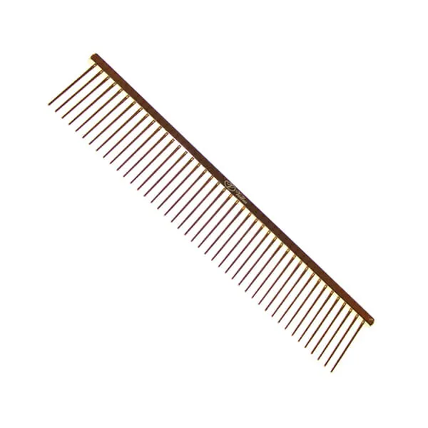 Vellus - מסרק 19 ס"מ 50/50 מרווח בין הפינים 3.8 ס"מ מצופה זהב 22 קראט