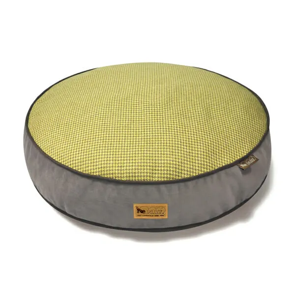 P.L.A.Y - מיטה עגולה צהובה ROUND BED - Houndstooth - Buttercup Yellow