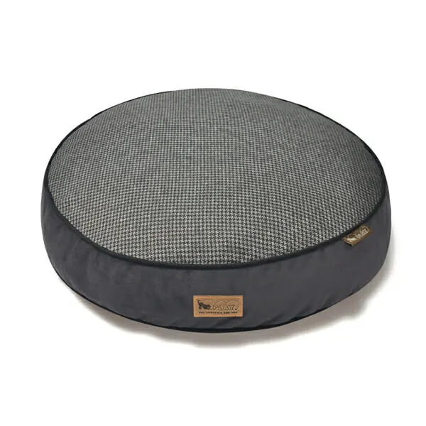 P.L.A.Y - מיטה עגולה אפורה ROUND BED - Houndstooth - Shadow Gray