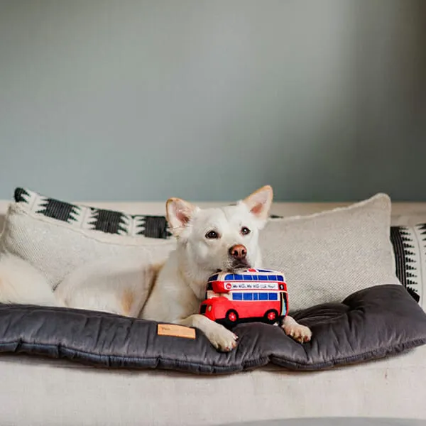 Pet Play - צעצוע בד בצורת אוטובוס אנגלי קומותיים - ECO Play Canine Commute Collection