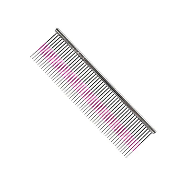 UTSUMI - מסרק מיוחד לניפוח וגזירת מספרים 13.3 ס"מ - U&U Wide Quarter Pink Line