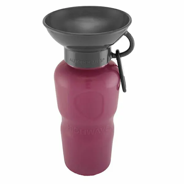 Highwave Auto Dog Mug Leaktight - בקבוק שתיה מתמלא בלחיצה - המקורי ! MEGENTA SUNSET