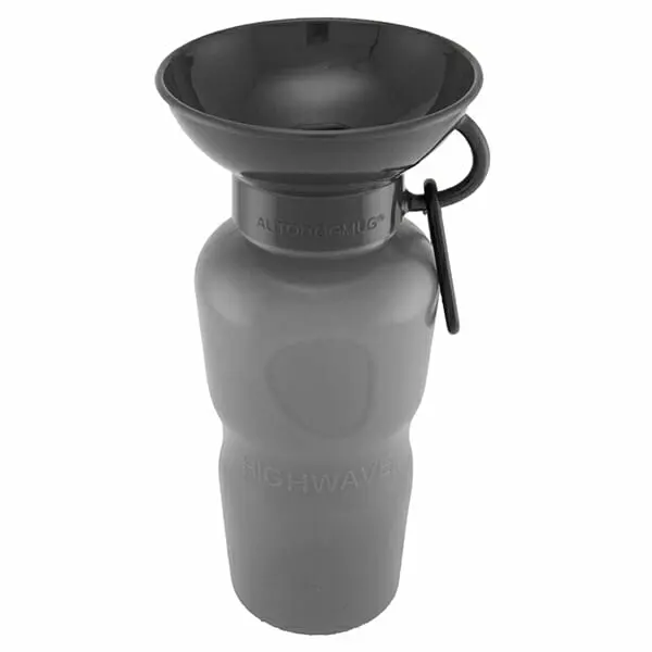 Highwave Auto Dog Mug Leaktight - בקבוק שתיה מתמלא בלחיצה - המקורי ! STONE GREY