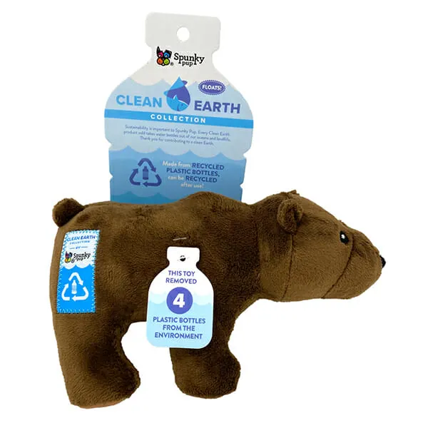 Spunky Pup - צעצוע דב CLEAN EARTH PLUSH BEAR, תמונה 2