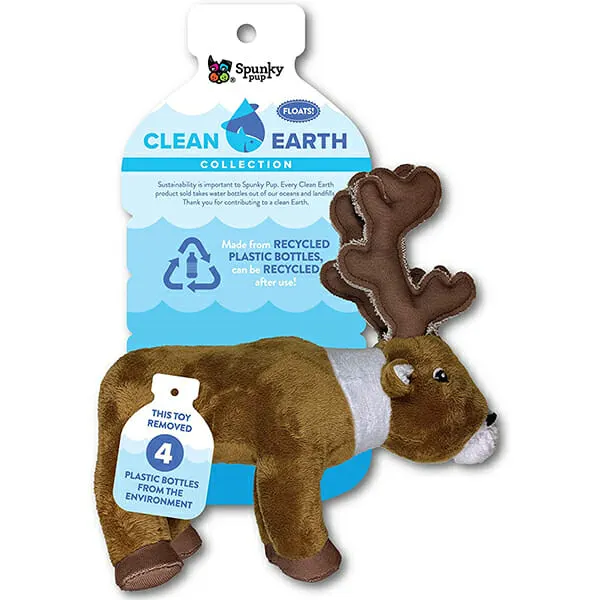 Spunky Pup - צעצוע אייל הצפון CLEAN EARTH PLUSH CARIBOU, תמונה 2