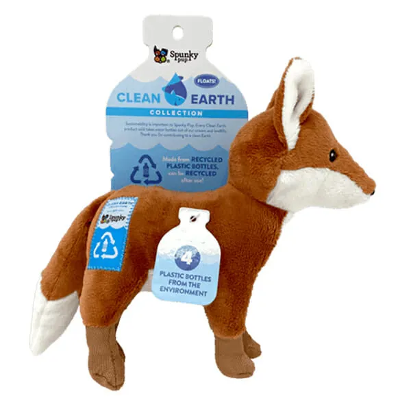 Spunky Pup - צעצוע שועל CLEAN EARTH PLUSH FOX, תמונה 2