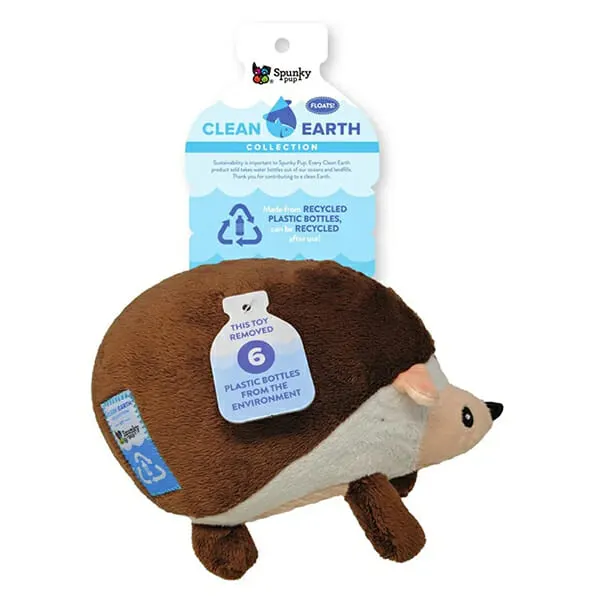 Spunky Pup - צעצוע קיפוד CLEAN EARTH PLUSH HEDGEHOG L
