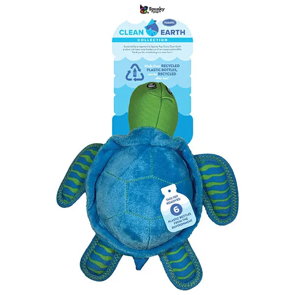 Spunky Pup - צעצוע צב CLEAN EARTH PLUSH TURTLE L