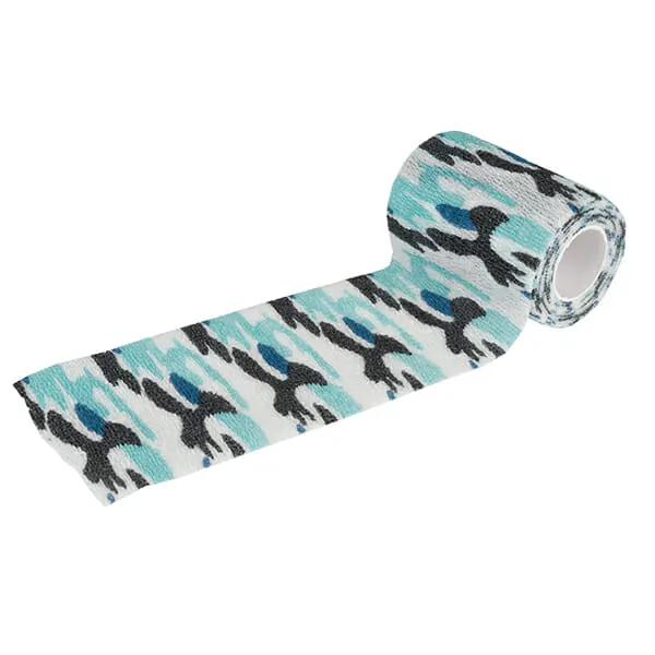 SHOW TECH - תחבושת נצמדת צבעי הסוואה כחול 7.5X4.5 ס"מ Self-Cling Bandage