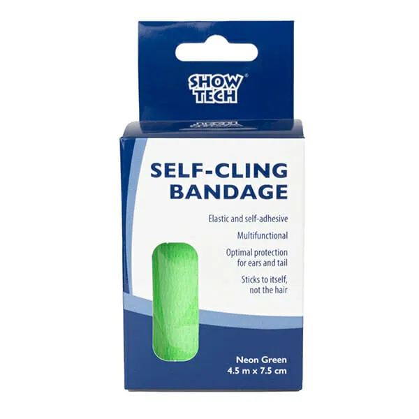 SHOW TECH - תחבושת נצמדת ירוק נאון 7.5X4.5 ס"מ Self-Cling Bandage, תמונה 2