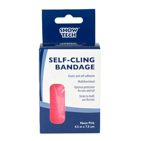 SHOW TECH - תחבושת נצמדת ורוד נאון 7.5X4.5 ס"מ Self-Cling Bandage, תמונה 2
