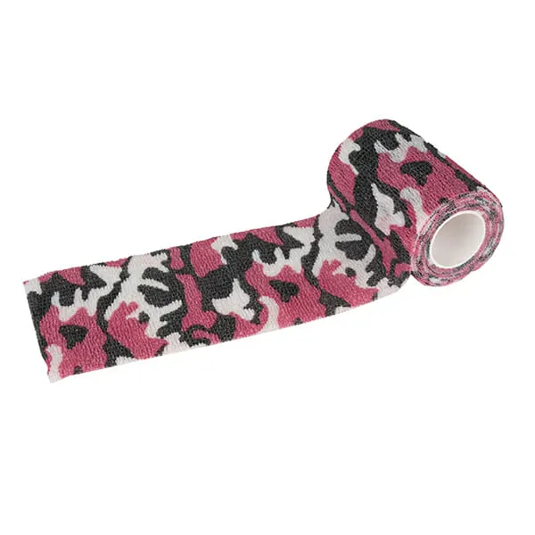 SHOW TECH - תחבושת נצמדת צבעי הסוואה ורוד 7.5X4.5 ס"מ Self-Cling Bandage
