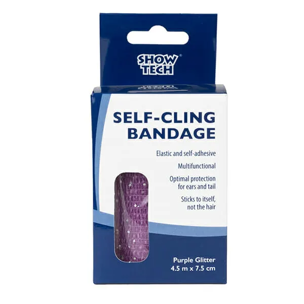 SHOW TECH - תחבושת נצמדת סגול נצנצים 7.5X4.5 ס"מ Self-Cling Bandage, תמונה 2