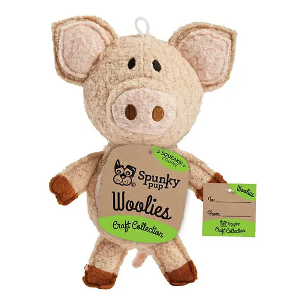 Spunky Pup - צעצוע צמרנים חזרזיר WOOLIES PIG