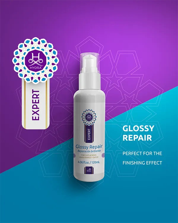 HYDAR EXPERT Glossy Repair- ספריי ברק וגימור לכל סוגי הפרוות
