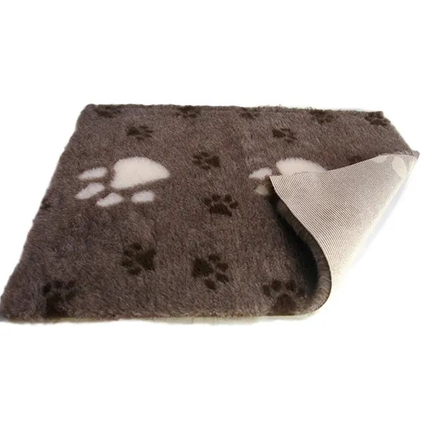 Vet Bedding - משטח רב תכליתי Grey Large White Paw High Grade Bed Fleece for Pets