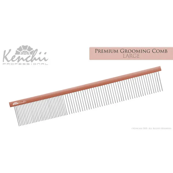 Kenchii - מסרק 24 ס"מ "Premium Satin Rose Gold Grooming Comb - Large - 9.8