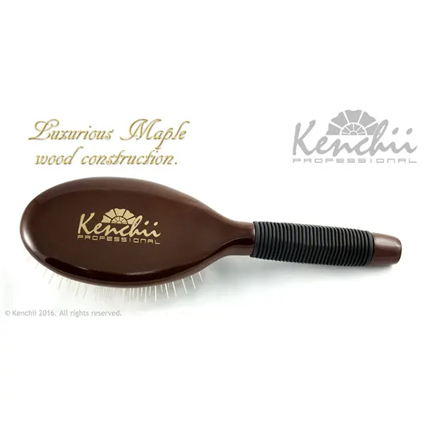 Kenchii - מברשת פינים גדולה Large Metal Pin Brush with One-piece Maple Body, תמונה 2