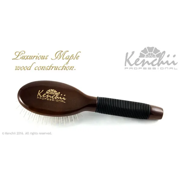 Kenchii - מברשת פינים קטנה Small Metal Pin Brush with One-piece Maple Body, תמונה 2