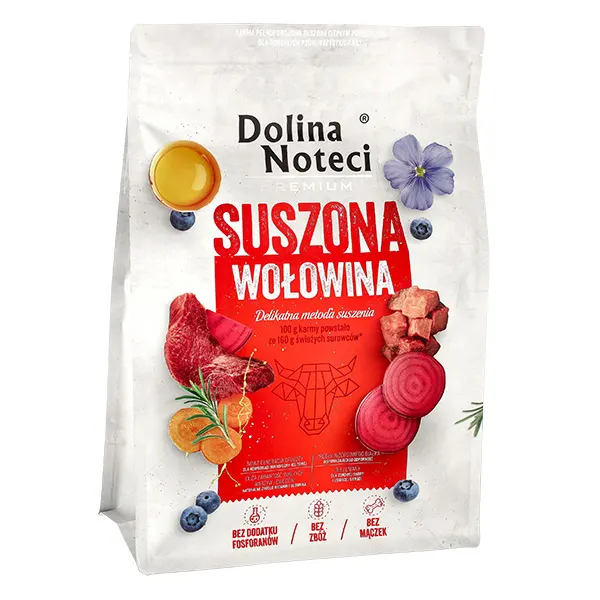 Dolina Noteci - מזון מיובש פרימיום בשר בקר Premium (Suszone) Dried Beef 3 kg