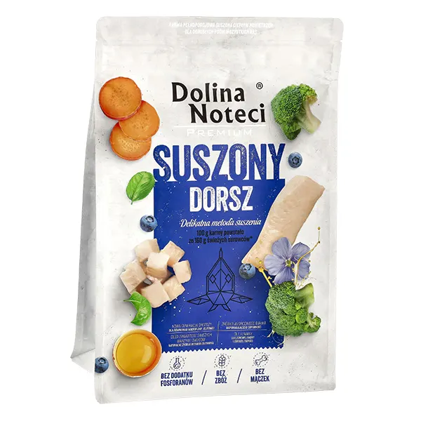 Dolina Noteci - מזון מיובש פרימיום דג בקלה Premium (Suszone) Dried Cod 3 kg