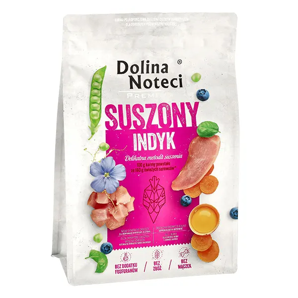 Dolina Noteci - מזון מיובש פרימיום בשר הודו Premium (Suszone) Dried Turkey 3 kg