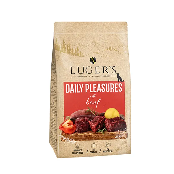 LUGER'S DAILY PLEASURES - מזון לכלבים ייבוש באויר Air Dried For Dogs - With Beef 9 kg