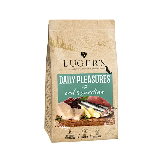 LUGER'S DAILY PLEASURES - מזון לכלבים ייבוש באויר Air Dried For Dogs - With Cod & Sardine 9 kg