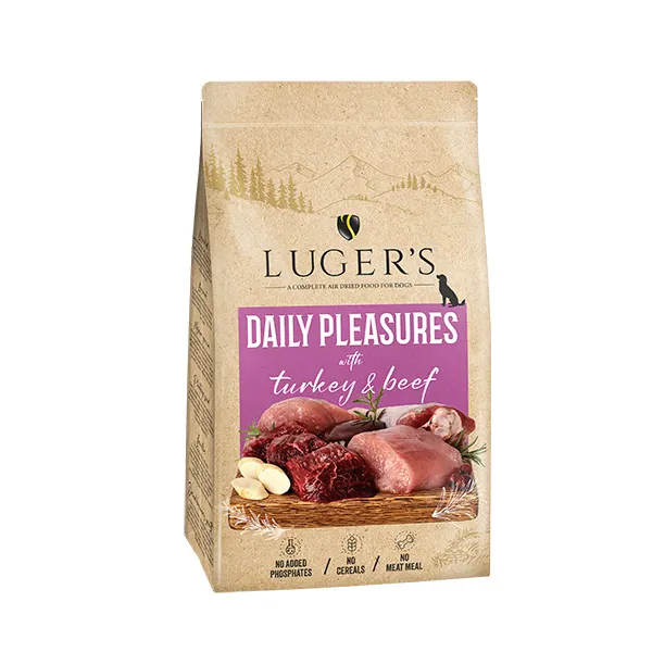 LUGER'S DAILY PLEASURES - מזון לכלבים ייבוש באויר Air Dried For Dogs - With Turkey & Beef 9 kg