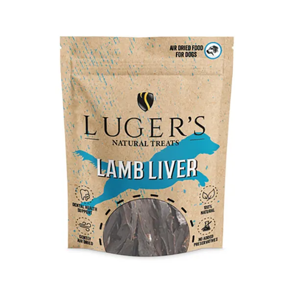 Lugers - חטיפי לעיסה טבעיים לכלבים - כבד טלה מיובש Natural Treats - Lamb Liver 150g