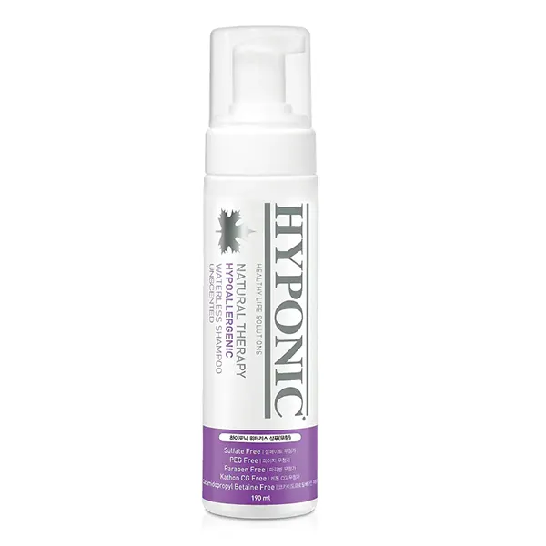HYPONIC – קצף שמפו היפואלרגני ללא שטיפה (ללא ריח) Hypoallergenic Waterless Shampoo190ml Unscented
