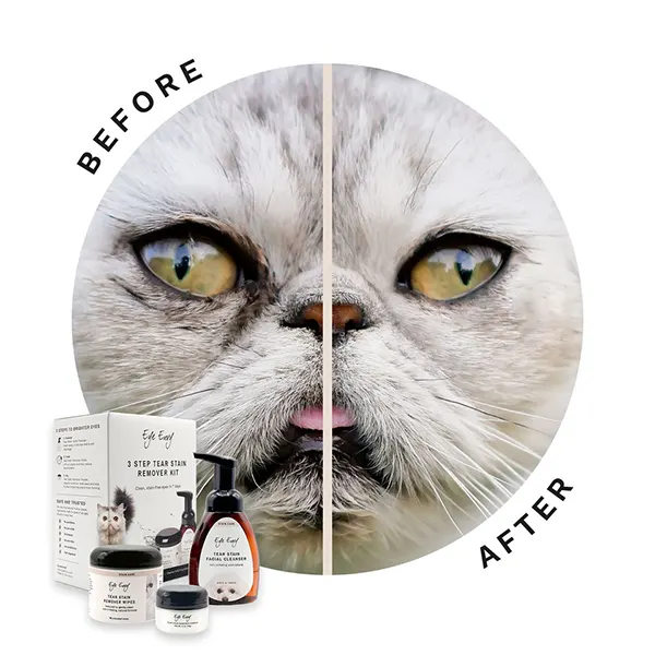 Eye Envy - קיט שלושת השלבים לניקוי כתמי הדמעות 3Step Tear Stain Remover Kit for Cats, תמונה 2