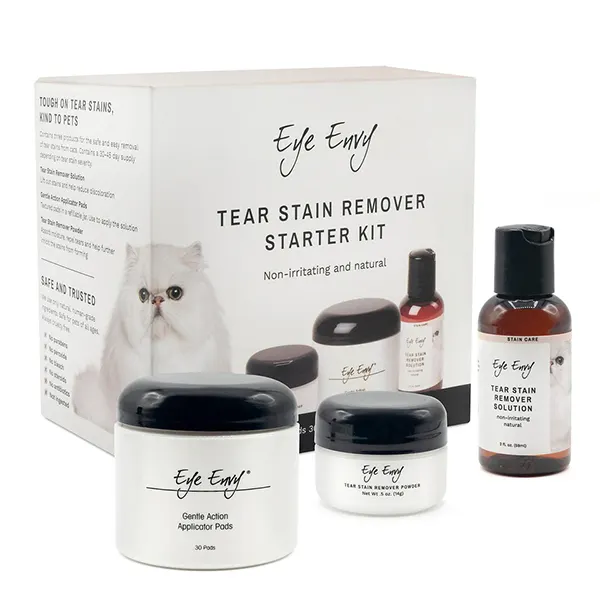 Eye Envy - סט סטרטר להסרת כתמי דמעות לחתולים Cat Tear Stain Remover Starter Kit