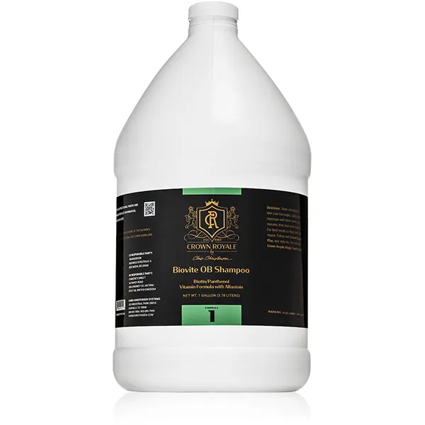 Crown Royale - גלון שמפו לפרוות רכות, ארוכות ונופלות Crown Royle Biovit OB Shsmapoo Formula #1