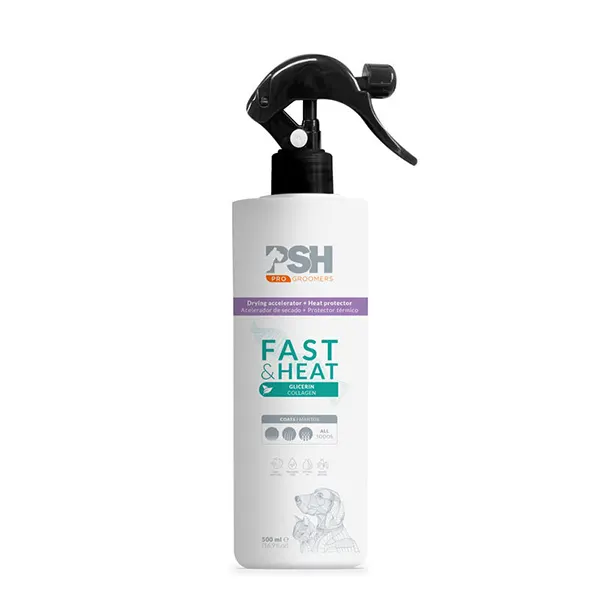 PSH - Pet Skin HealthCare - ספריי להגנה תרמית מאיץ את זמן הייבוש Fast and Heat Spray